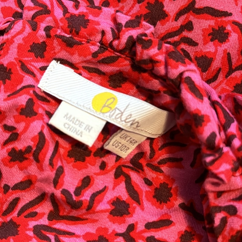 Boden l Elegant Red Floral Dress - Picture 7 of 7